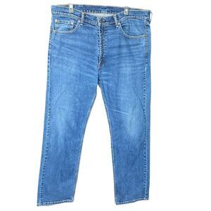 Levi’s 505 Men’s 40/32 High Rise Medium Wash Straight Leg Jeans #763